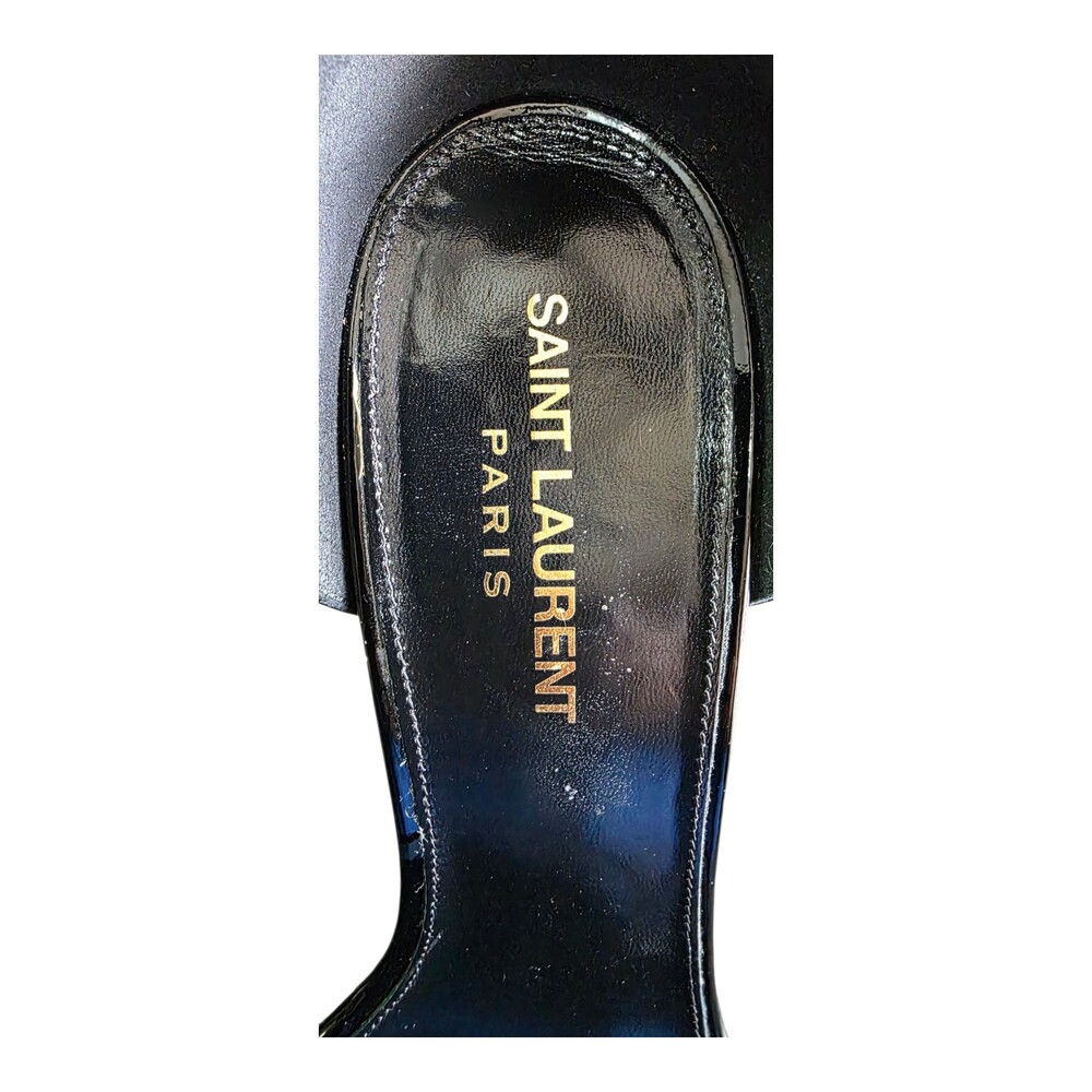 Saint Laurent Opyum Sandals US 9 EU 39 Womens Black Patent Leather $1500 - Picture 7 of 14